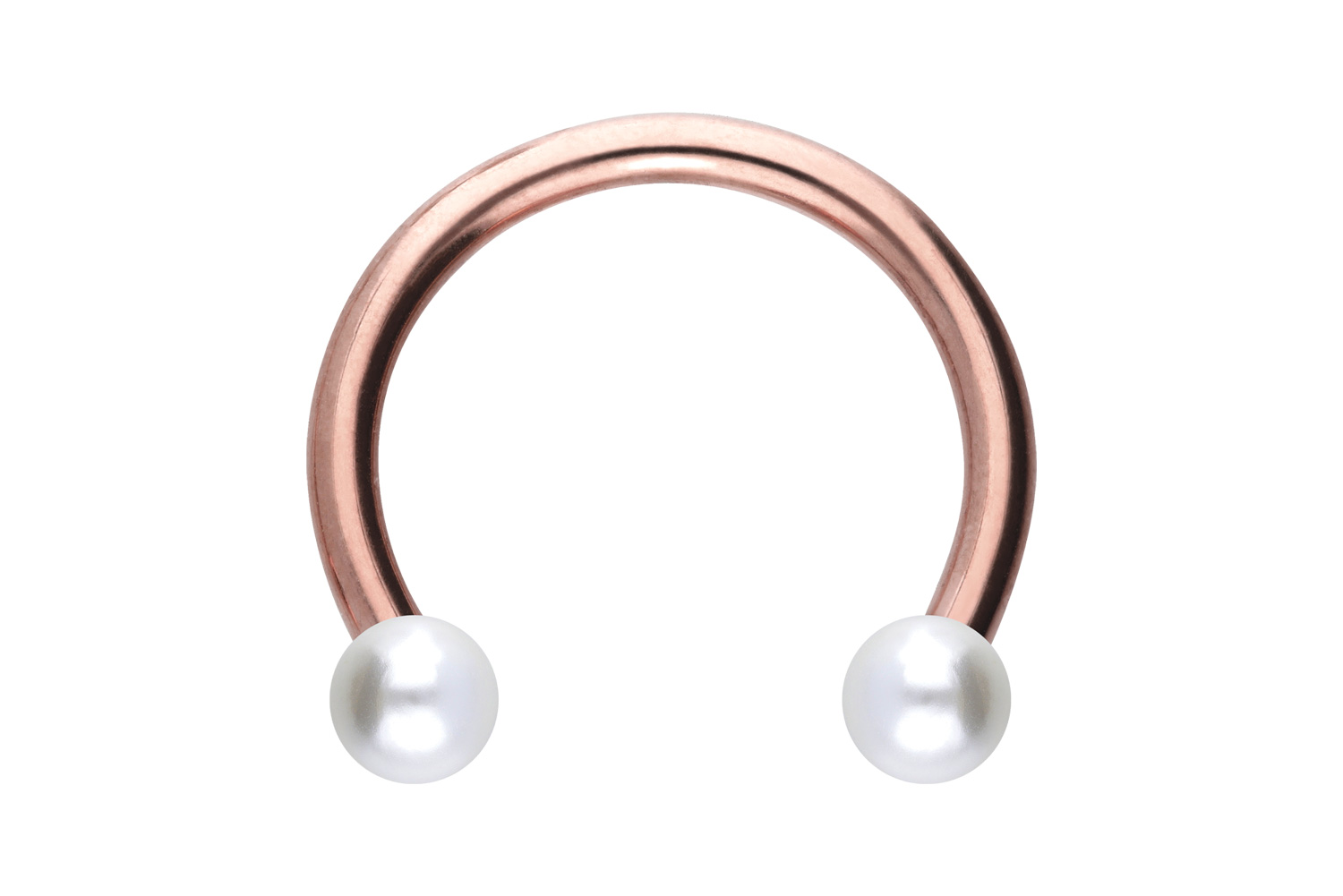 Titan Hufeisenring Piercing SYNTHETISCHE PERLEN